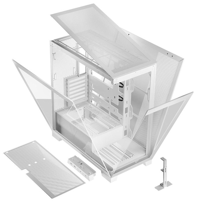 Modecom Volcano Space blanca Midi Tower ATX con ventana USB-C