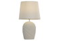 DKD Home Decor Lámpara de Sobremesa de Gres y Poliéster Crudo/Blanco