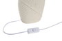 DKD Home Decor Lámpara de Sobremesa de Gres y Poliéster Crudo/Blanco