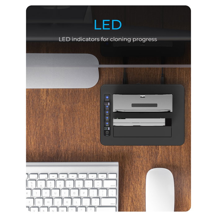 ICY BOX IB-1233CL-CR Docking Station para disco duro y SSD SATA 2.5" / 3.5" con USB 3.2 Gen 1, lector de tarjetas CF/SD y función de clonación ICY BOX IB-1233CL-CR Docking Station para disco duro y SSD SATA 2.5" / 3.5" con USB 3.2 Gen 1, lector de tarjetas CF/SD y función de clonación