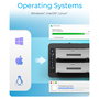 ICY BOX IB-1233CL-CR Docking Station para disco duro y SSD SATA 2.5" / 3.5" con USB 3.2 Gen 1, lector de tarjetas CF/SD y función de clonación
