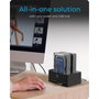 ICY BOX IB-1233CL-CR Docking Station para SATA 2.5/3.5 con USB 3.2 Gen 1 y clonación