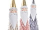DKD Home Decor Figura Navidad Fantasia Beige Gris Rosa Dorado Metal Lana 5.5 x 25 x 5.5 cm (6 Unidades)