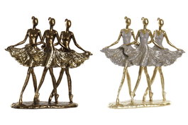 DKD Home Decor Figura de Resina Bailarinas Surtidas 29x9x30,5 cm