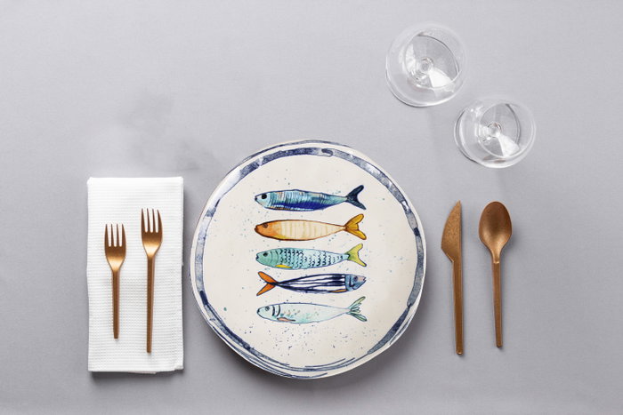 La Mediterranea Plato de Postre Peixe Brillo Ø20 cm (12 Unidades) Ax/sku/B1ED9MQLZ2/ean13/8435476274426