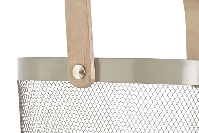 DKD Home Decor Cesta Basicos Beige Gris 26 x 18 x 26 cm (4 Unidades) DKD Home Decor Cesta Basicos Beige Gris 26 x 18 x 26 cm (4 Unidades)