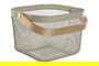 DKD Home Decor Cesta Basicos Beige Gris 26 x 18 x 26 cm (4 Unidades)