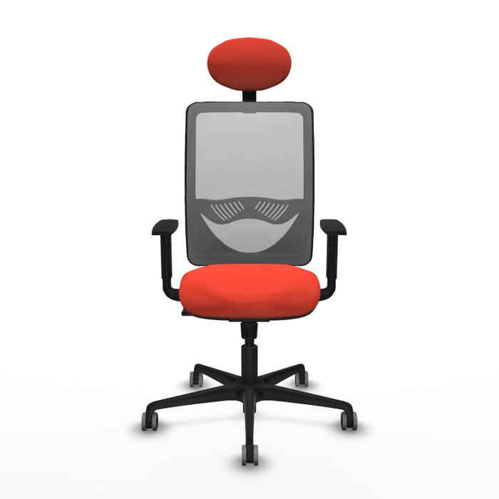 PIQUERAS Y CRESPO Silla de oficina Zulema con mecanismo Sincro, Naranja oscuro y Gris PIQUERAS Y CRESPO Silla de oficina Zulema con mecanismo Sincro, Naranja oscuro y Gris