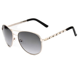 Guess GF0408-6132B Gafas de sol doradas con cristal gris
