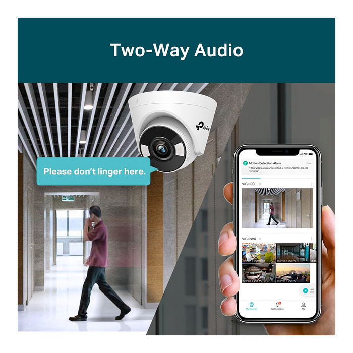 TP-LINK VIGI C450 Cámara de Vigilancia Exterior con Lente 4mm, Blanco, 4MP, IP67, Detección Inteligente TP-LINK VIGI C450 Cámara de Vigilancia Exterior con Lente 4mm, Blanco, 4MP, IP67, Detección Inteligente