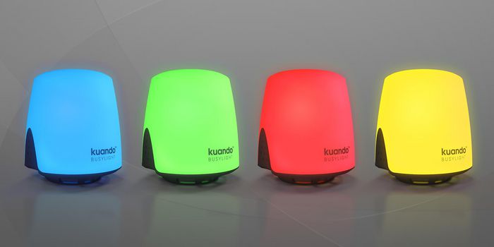 Kuando Busylight Omega LED con Altavoz Integrado y Alerta Visual, USB, Cable de 3m para Microsoft Lync/SfB, Cisco Jabber y Plataformas UC