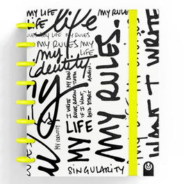Carchivo Ingeniox Edit My Life Cuaderno A5 80 Hojas 100 gr Cuadrícula Amarillo Neón
