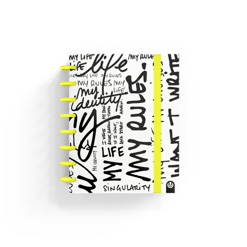 Carchivo Cuaderno Ingeniox Edit My Life A5 80 Hojas Cuadrícula Amarillo Neón