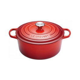 Le Creuset Signature Bräter redondo 24 cm cereza roja Cazuela para hornear Redondo 1 pieza