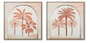 DKD Home Decor Cuadro Lienzo Palmeras 3D Set de 2 Unidades