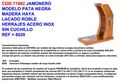 FINST Jamonero Modelo Pata Negra de Madera de Haya y Acero Inoxidable