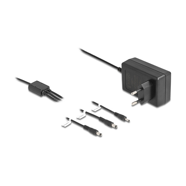 DeLOCK Fuente de Alimentación Externa 12V 3A 36W, 3 Conectores (DC 3.5x1.35 mm, 5.5x2.1 mm, 5.5x2.5 mm), Universal 100-240V DeLOCK Fuente de Alimentación Externa 12V 3A 36W, 3 Conectores (DC 3.5x1.35 mm, 5.5x2.1 mm, 5.5x2.5 mm), Universal 100-240V