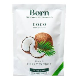 BORN Coco Deshidratado 40Gr Eco Fruta Natural Vegana Sin Gluten Fuente de Fibra y Energía