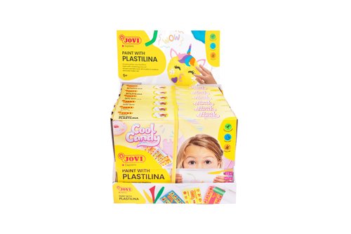 Plastilina Jovi Pintar Con Plastilina Kit Cool Candy Expositor De 6 (Contenido Kit: 8 Pastillas Plastilina De 50G+Laminas+1 Marco+3 Moldeadores+Rodillo) Plastilina Jovi Pintar Con Plastilina Kit Cool Candy Expositor De 6 (Contenido Kit: 8 Pastillas Plastilina De 50G+Laminas+1 Marco+3 Moldeadores+Rodillo)