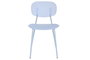 Shenglong - Silla urbana apilable azul celeste, metal y PP, 46 x 79 x 51.5 cm (Paquete de 4 Unidades)