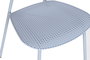 Shenglong - Silla urbana apilable azul celeste, metal y PP, 46 x 79 x 51.5 cm (Paquete de 4 Unidades)