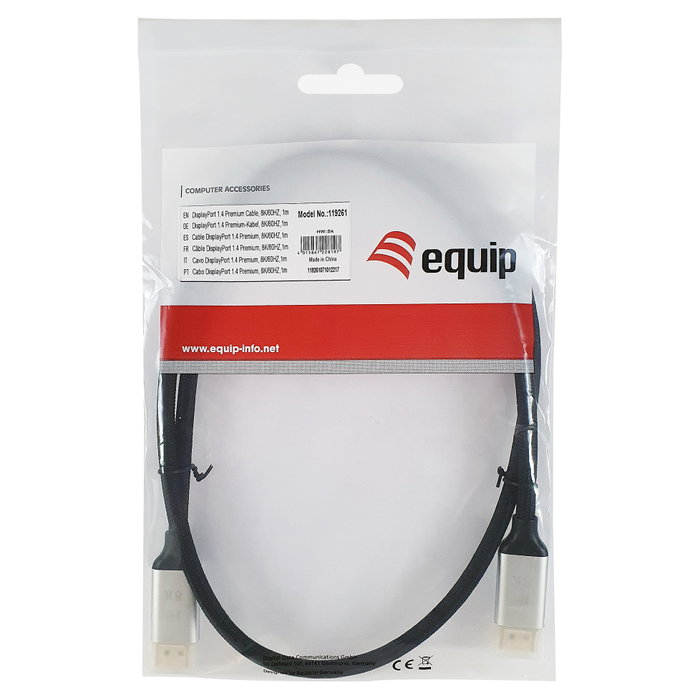 Equip Cable DisplayPort 1.4 M M 10m 8K 60Hz HDCP Gris