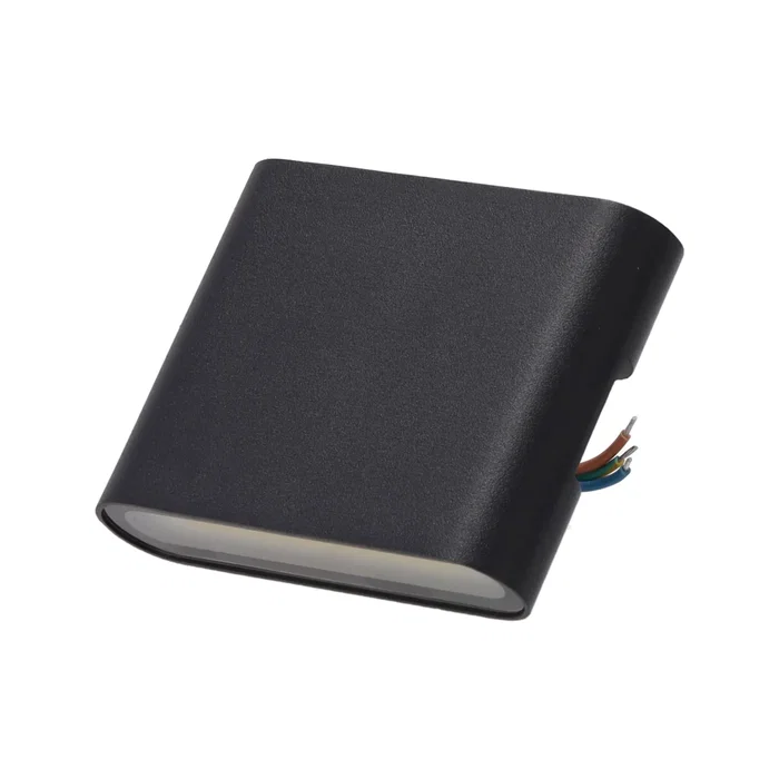 Aplique LED Medford 2x3W Negro Exterior Interior Aluminio COB 6W 600 Lúmenes