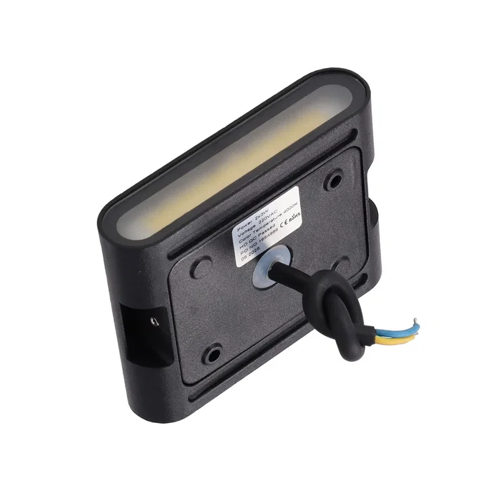 Aplique LED Medford 2x3W Negro Exterior Interior Aluminio COB 6W 600 Lúmenes