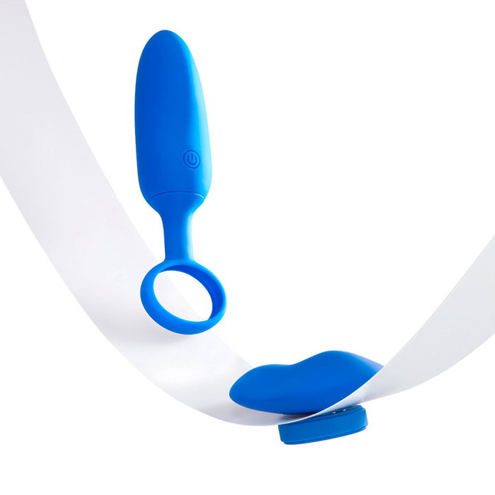 Platanomelón Mobi Vibrador para Parejas 2 en 1 con Control Remoto, Juguete Sexual Interno y Externo, 4 Velocidades y 4 Modos, Silicona Hipoalergénica Recargable y Sumergible