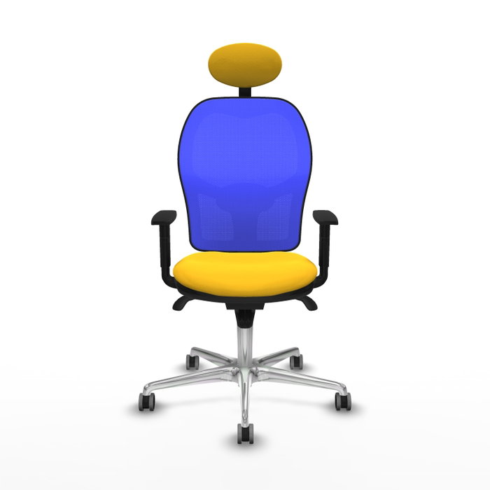 PIQUERAS Y CRESPO Silla de oficina Jorquera con mecanismo Sincro, Amarillo y Azul PIQUERAS Y CRESPO Silla de oficina Jorquera con mecanismo Sincro, Amarillo y Azul