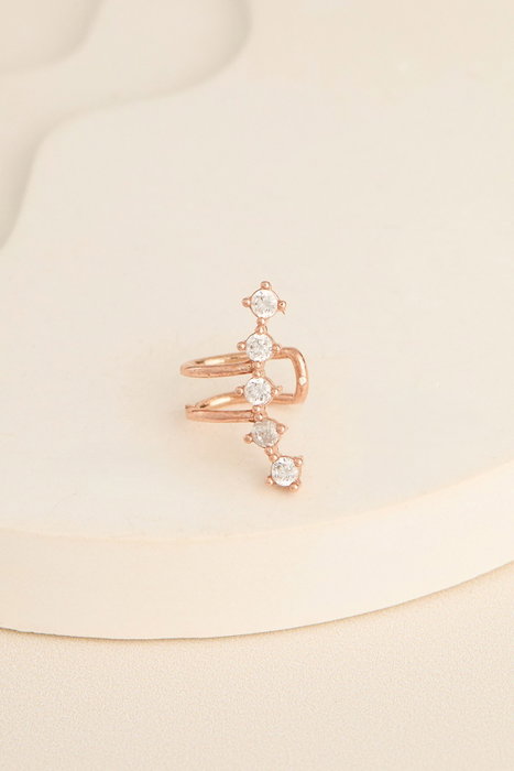 Heliophilia Silver Pendientes ELKAB92219R de Plata de Ley 925 Baño Oro Rosa, Hipoalergénicos, Elegantes, Perfectos para Regalo