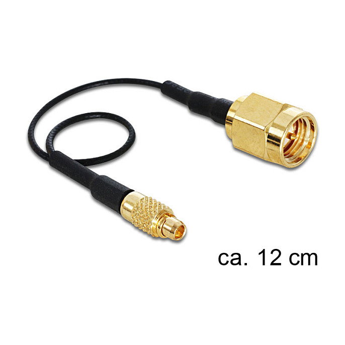 DeLOCK 88471 Cable coaxial con conectores MMCX a SMA de 120 mm DeLOCK 88471 Cable coaxial con conectores MMCX a SMA de 120 mm
