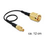 DeLOCK 88471 Cable coaxial con conectores MMCX a SMA de 120 mm