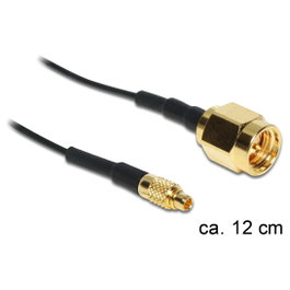 DeLOCK 88471 Cable coaxial con conectores MMCX a SMA de 120 mm