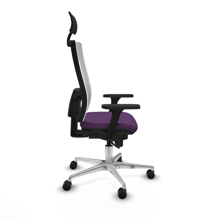 PIQUERAS Y CRESPO Silla de oficina Horna con mecanismo Sincro, Morado y Blanco PIQUERAS Y CRESPO Silla de oficina Horna con mecanismo Sincro, Morado y Blanco