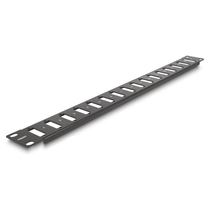 DeLOCK Panel de 19″ para adaptador con conexión de tornillo 16 puertos negro