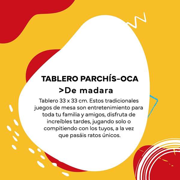 Cayro Tablero Parchis - Oca Madera 33x33 cm