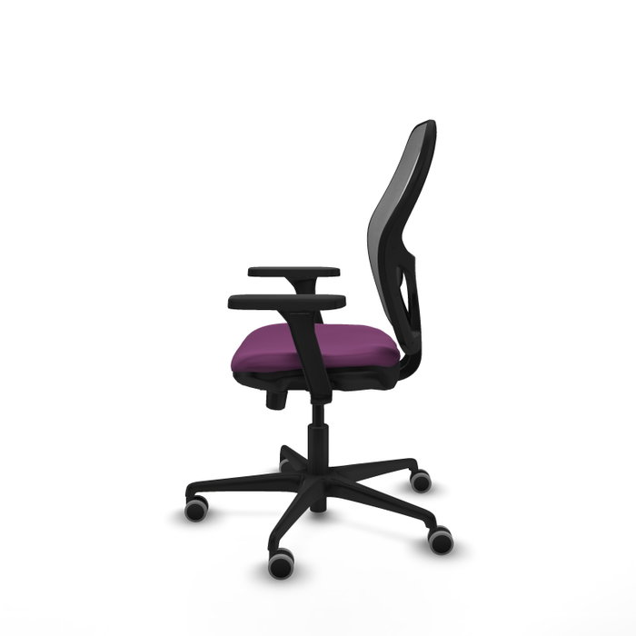 PIQUERAS Y CRESPO Silla de oficina Jorquera con mecanismo Sincro/Traslack, Morado y Gris