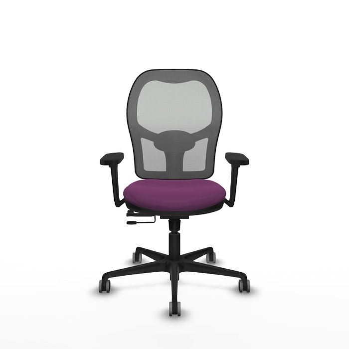 PIQUERAS Y CRESPO Silla de oficina Jorquera con mecanismo Sincro/Traslack, Morado y Gris