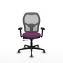 PIQUERAS Y CRESPO Silla de oficina Jorquera con mecanismo Sincro/Traslack, Morado y Gris