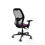 PIQUERAS Y CRESPO Silla de oficina Jorquera con mecanismo Sincro/Traslack, Morado y Gris