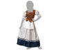 Disfraz Mesonera Vestido Blanco Niña Infantil 3-4 Años Edad Media Carnaval
