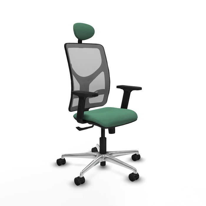 PIQUERAS Y CRESPO Silla de oficina Motilla con Mecanismo Sincro, Verde esmeralda y Gris PIQUERAS Y CRESPO Silla de oficina Motilla con Mecanismo Sincro, Verde esmeralda y Gris
