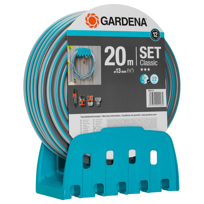 Gardena Wandschlauchhalter mit Schlauch 13 mm (1/2") 20 m - Soporte y Manguera de Pared 20 Metros