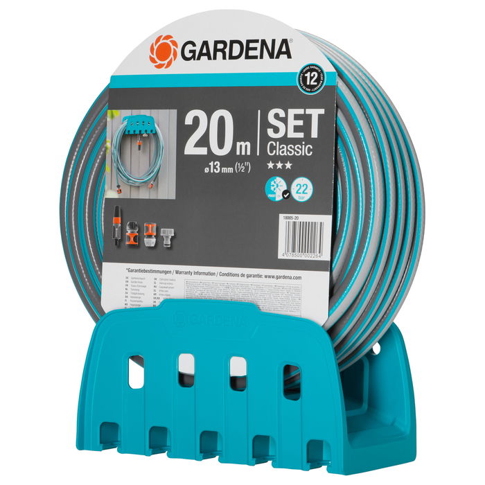 Gardena Wandschlauchhalter mit Schlauch 13 mm (1/2") 20 m - Soporte y Manguera de Pared 20 Metros