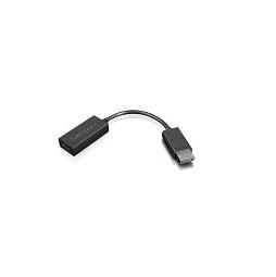 Lenovo Adaptador DisplayPort a HDMI 2.0b, 225 mm, Resolución 4K UHD @60Hz, Negro