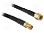 DeLOCK Cable de antena RP-SMA CFD/RF200 de 5 m, Negro