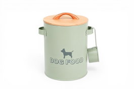 DKD Home Decor Bote de Metal y Bambú 4L Verde Menta