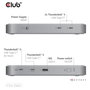 Club 3D CSV-2563 Hub Thunderbolt 5 de 5 puertos, 100 W Power Delivery, Plata