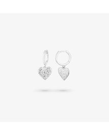 Radiant Pendientes Aro Silver CUORE Gris